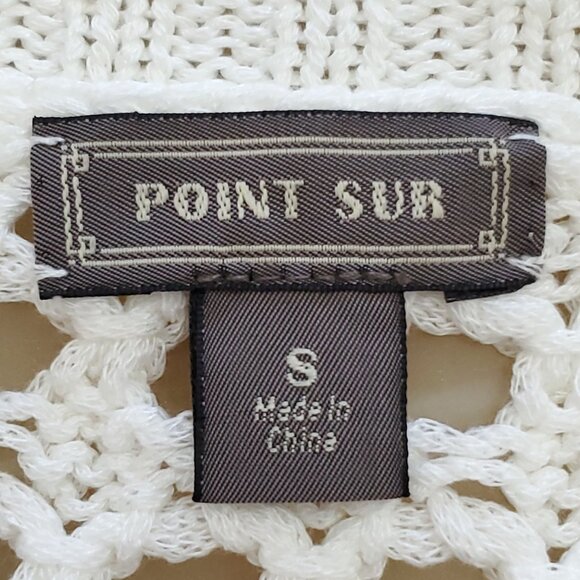 J. Crew Point Sur White Open Rope Knit Fisherman Knot Sweater Size Small - Picture 8 of 11